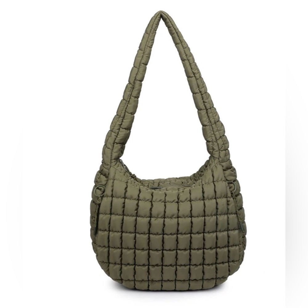 Urban Expressions Tamsin Quilted Puffer Tote Bag Green